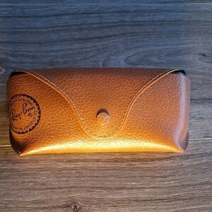 Ray-Ban Tan Leather Glasses Case And Sunglasses